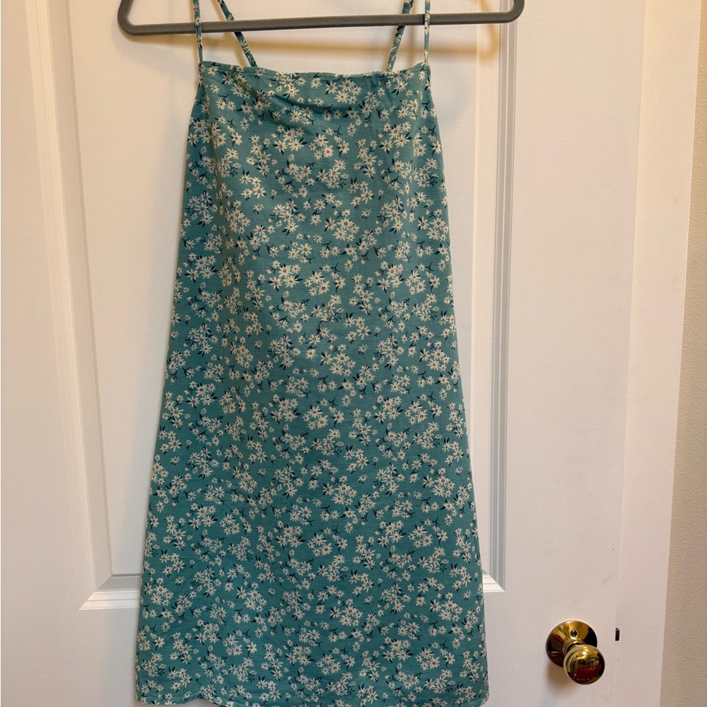 American Eagle Teal Floral Mini Dress